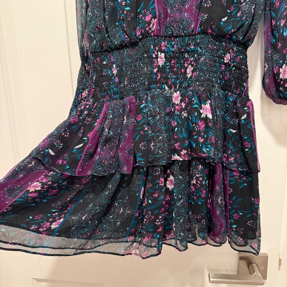 Ramy Brook New York 100% Silk Mini Dress Size M - Picture 7 of 11
